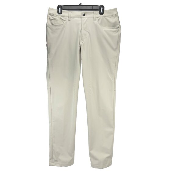 LULULEMON ABC Pant Classic Fit *Warpstreme Silverstone Greige Pants Size 32 - Picture 6 of 8